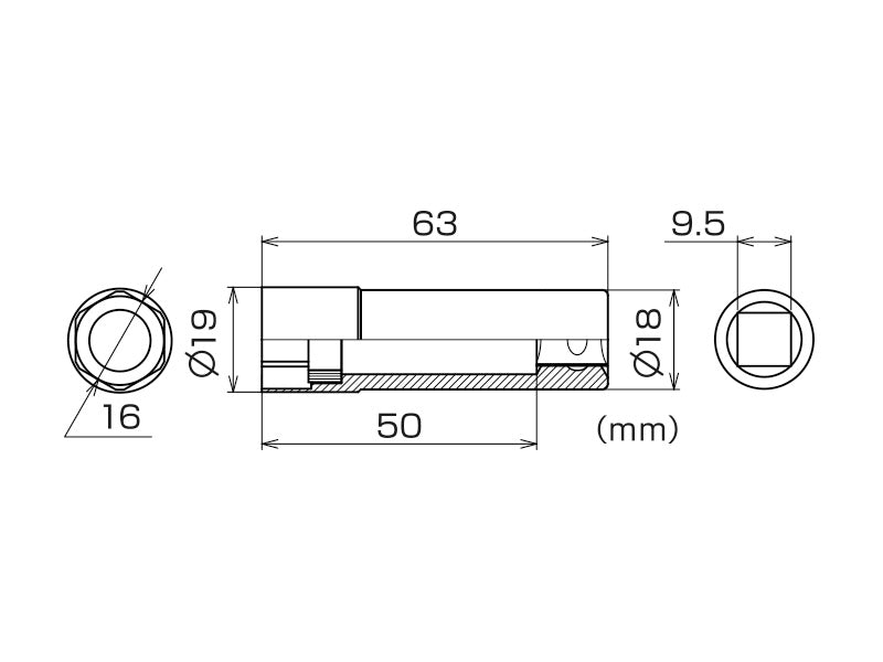 HKS Super Fire Racing Premium Tool Plug Socket 16mm