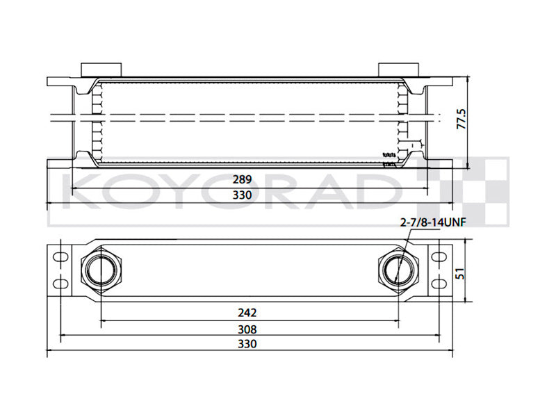Koyorad Oil Cooler - 10 Row Universal