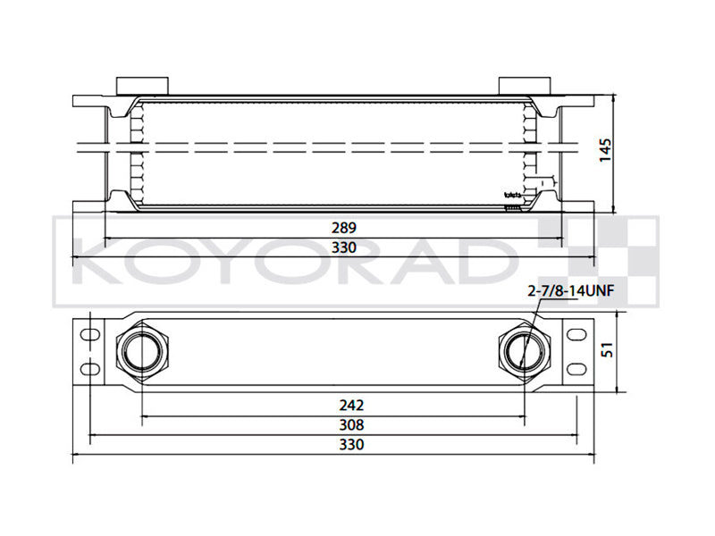 Koyorad Oil Cooler - 19 Row Universal