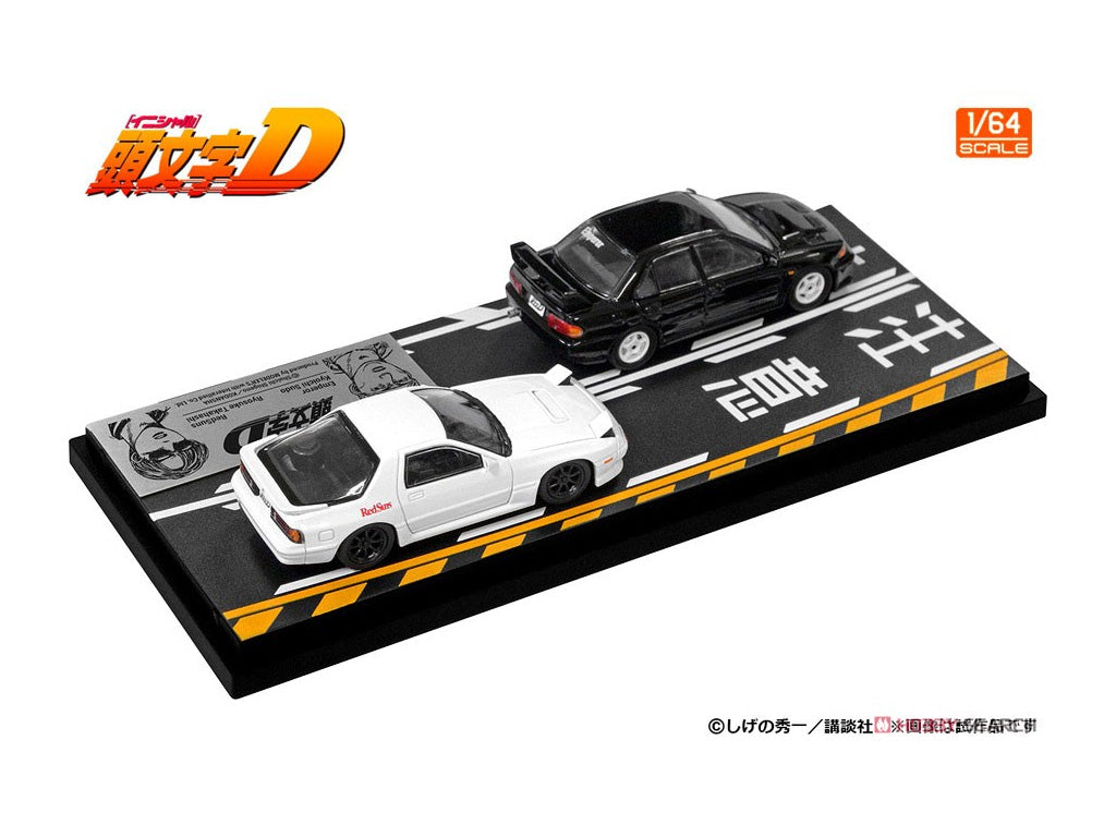 PRE-ORDER Modeler's 1/64 Initial D Set Vol. 17 Kyoichi Sudo Lancer Evolution III & Ryosuke Takahashi RX-7 (FC3S)