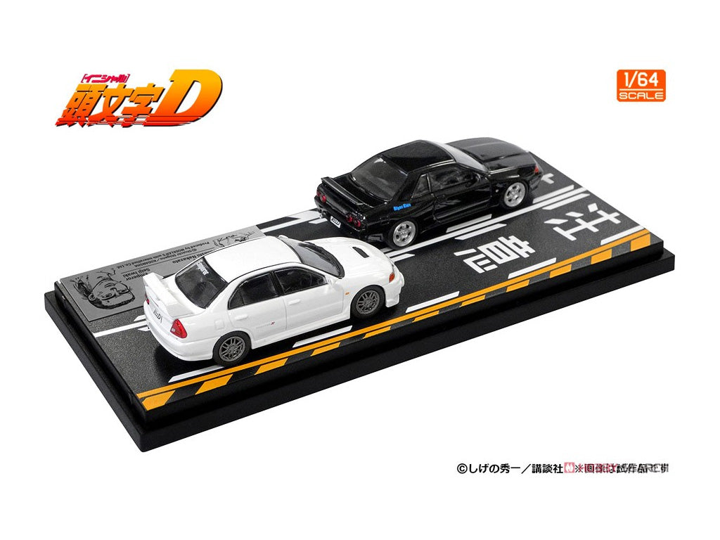 PRE-ORDER Modeler's 1/64 Initial D Set Vol. 18 Takeshi Nakazato Skyline GT-R (BNR32) & Seiji Iwaki Lancer Evolution IV