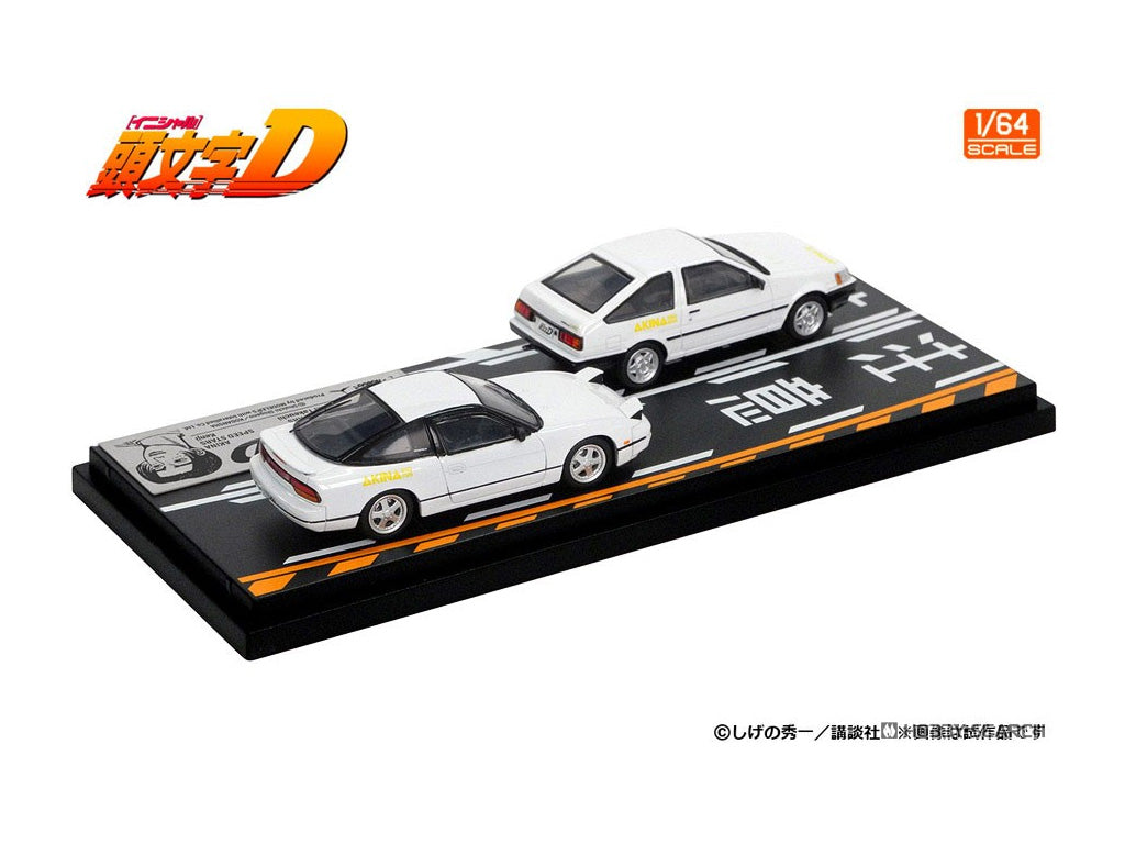 PRE-ORDER Modeler's 1/64 Initial D Set Vol. 21 Itsuki Takeuchi Levin (AE85) & Kenji 180SX