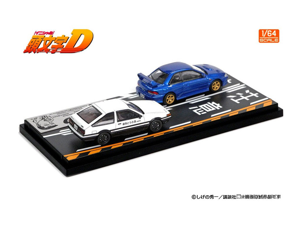 PRE-ORDER Modeler's 1/64 Initial D Set Vol. 22 Takumi Fujiwara Toreno (AE86) & Bunta Fujiwara Impreza (GC8)
