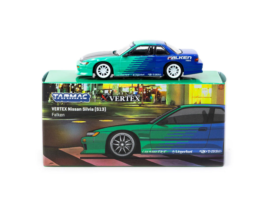 Tarmac Works 1/64 VERTEX Nissan Silvia (S13) - FALKEN – Techno Speed