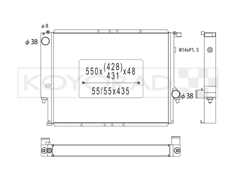 Koyorad Aluminium Radiator - BMW E36