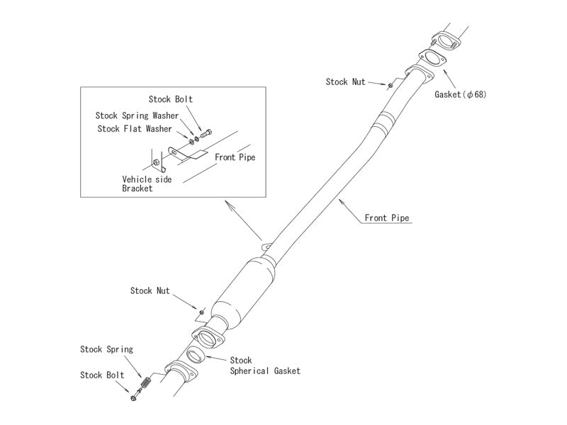 HKS Stainless Steel Front Pipe - Toyota GT86 / GR86 / Subaru BRZ