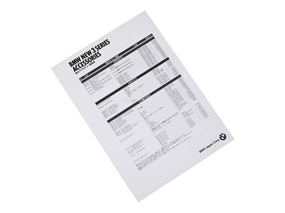 1991 BMW 3 Series E36 Accessories Catalog - Japanese Broschure