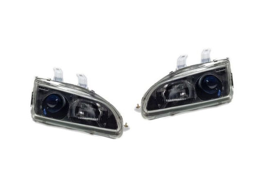 Denji Gen 1 Headlights - Honda Civic (92-95) Black Housing / Blue Lens
