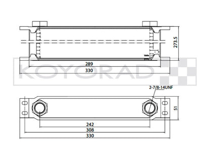 Koyorad Oil Cooler - 35 Row Universal