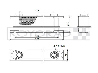 Koyorad Oil Cooler - 15 Row Universal