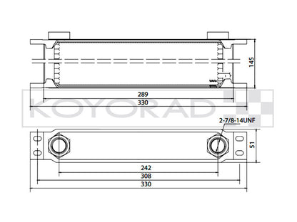 Koyorad Oil Cooler - 19 Row Universal