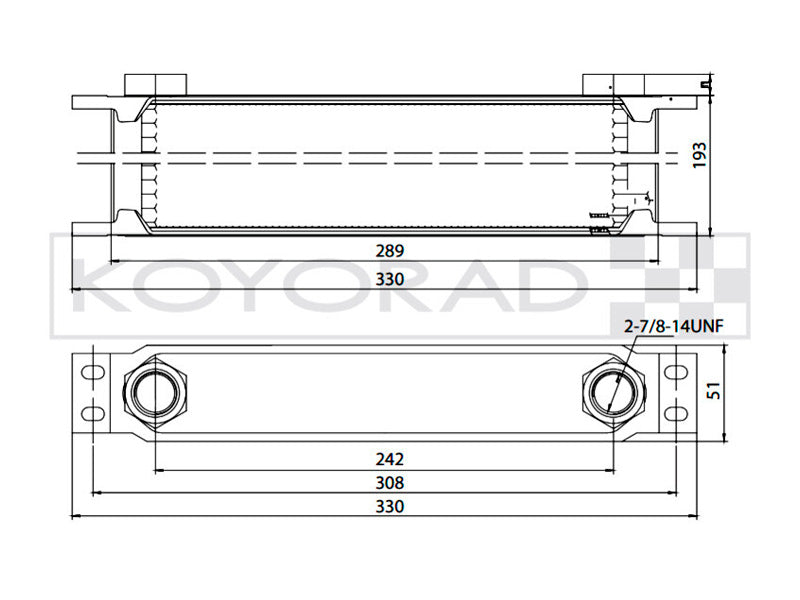 Koyorad Oil Cooler - 25 Row Universal