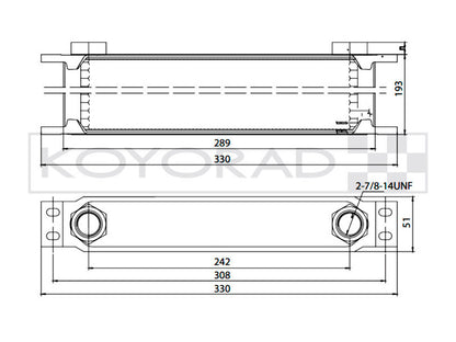 Koyorad Oil Cooler - 25 Row Universal
