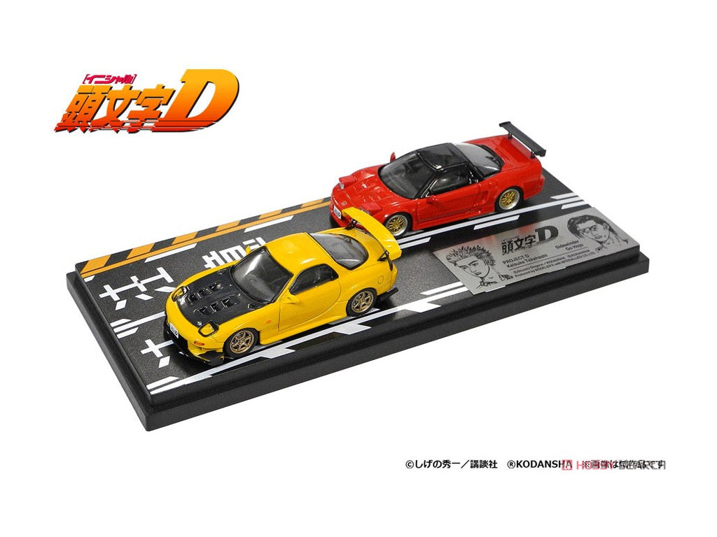 PRE-ORDER Modeler's 1/64 Initial D Set Vol. 3 Keisuke Takahashi RX-7 (FD3S) & Go Hojo NSX (NA1)