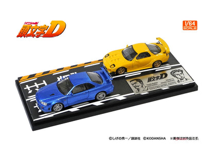 PRE-ORDER Modeler's 1/64 Initial D Set Vol. 8 Keisuke Takahashi RX-7 (FD3S) & Kozo Hoshino Skyline GT-R (BNR34)