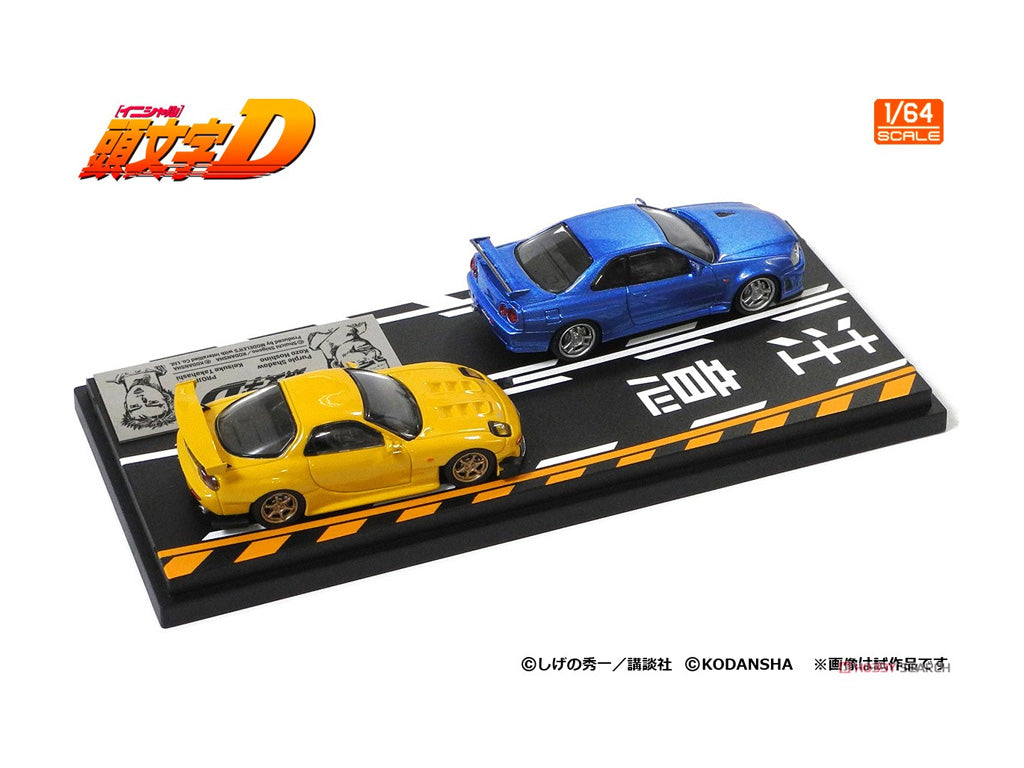 PRE-ORDER Modeler's 1/64 Initial D Set Vol. 8 Keisuke Takahashi RX-7 (FD3S) & Kozo Hoshino Skyline GT-R (BNR34)