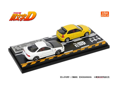 PRE-ORDER Modeler's 1/64 Initial D Set Vol. 9 Daiki NInomiya Civic (EK9) & Smiley Sakai Integra (DC2)