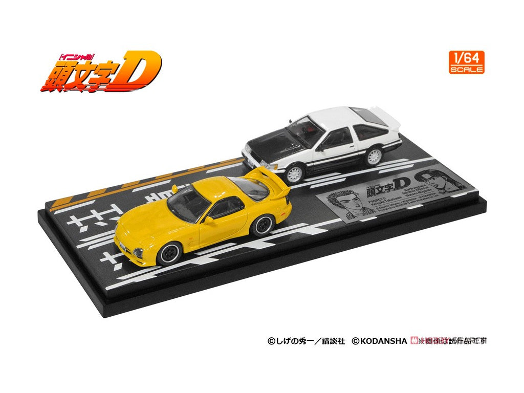 PRE-ORDER Modeler's 1/64 Initial D Set Vol. 10 Keisuke Takahashi RX-7 (FD3S) & Wataru Akiyama Levin (AE86)