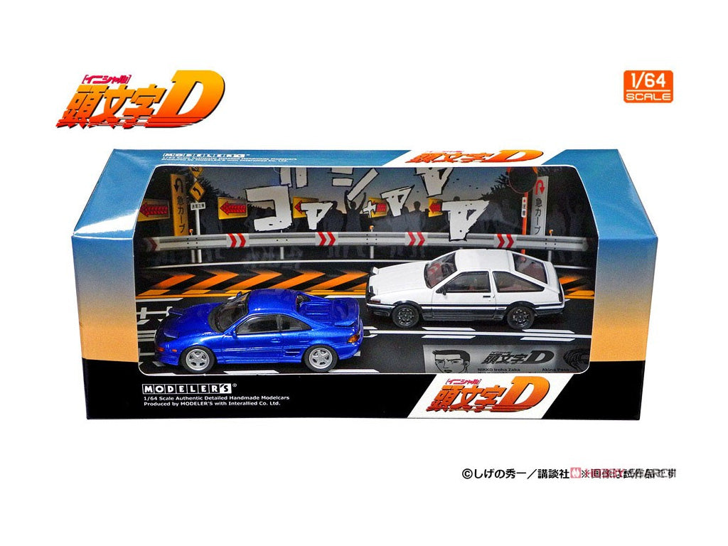 PRE-ORDER Modeler's 1/64 Initial D Set Vol. 15 Kai Kogashiwa MR2 (SW20) & Takumi Fujiwara Trueno (AE86)
