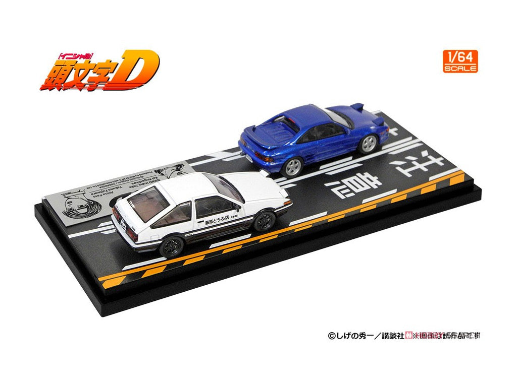 PRE-ORDER Modeler's 1/64 Initial D Set Vol. 15 Kai Kogashiwa MR2 (SW20) & Takumi Fujiwara Trueno (AE86)