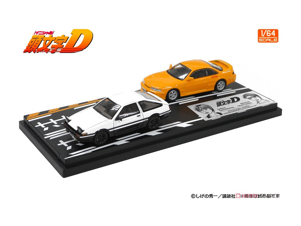 PRE-ORDER Modeler's 1/64 Initial D Set Vol. 19 Kenta Nakamura Silvia (S14) & Takumi Fujiwara Trueno (AE86)