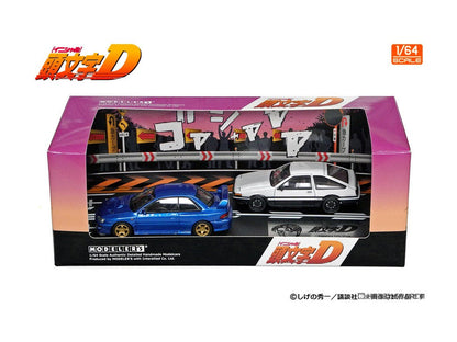 PRE-ORDER Modeler's 1/64 Initial D Set Vol. 22 Takumi Fujiwara Toreno (AE86) & Bunta Fujiwara Impreza (GC8)