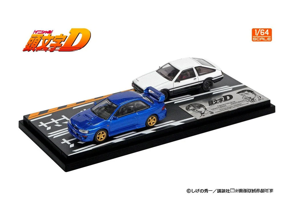 PRE-ORDER Modeler's 1/64 Initial D Set Vol. 22 Takumi Fujiwara Toreno (AE86) & Bunta Fujiwara Impreza (GC8)