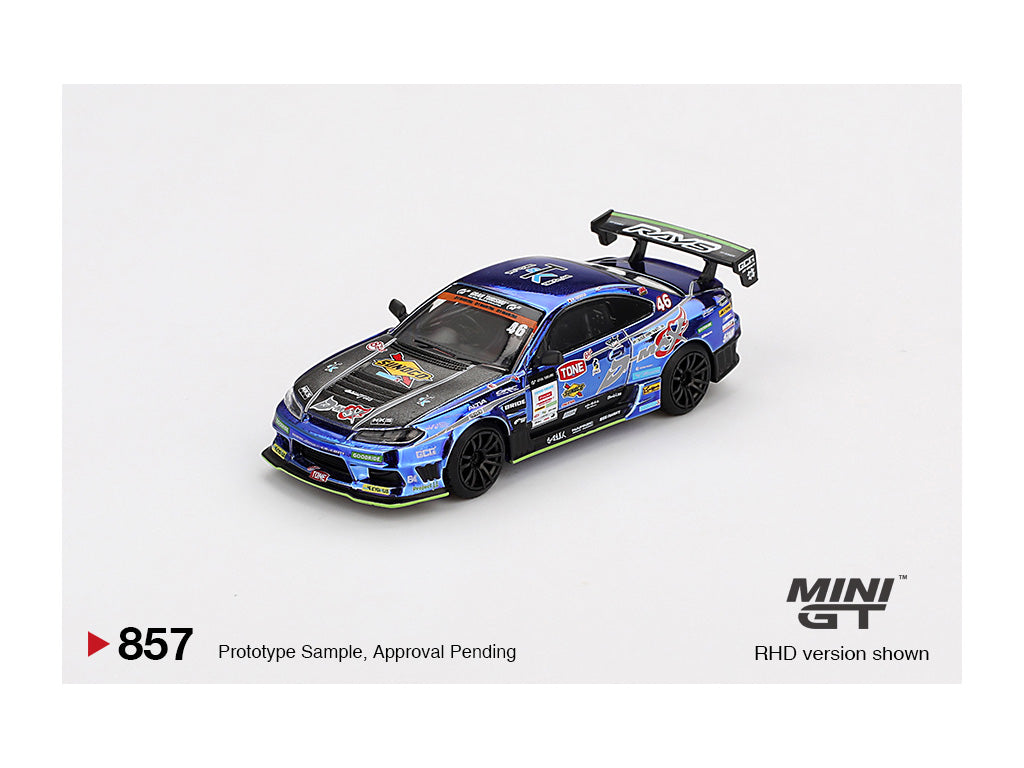 MiniGT 1/64 Nissan Silvia (S15) D-MAX #46 D-MAX Racing 2023 D1 Grand Prix - Blister Packaging