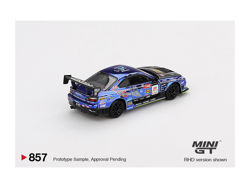 MiniGT 1/64 Nissan Silvia (S15) D-MAX #46 D-MAX Racing 2023 D1 Grand Prix - Blister Packaging