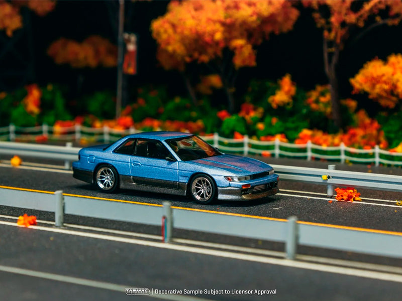 Tarmac Works 1/64 VERTEX Nissan Silvia S13 - Blue/Grey