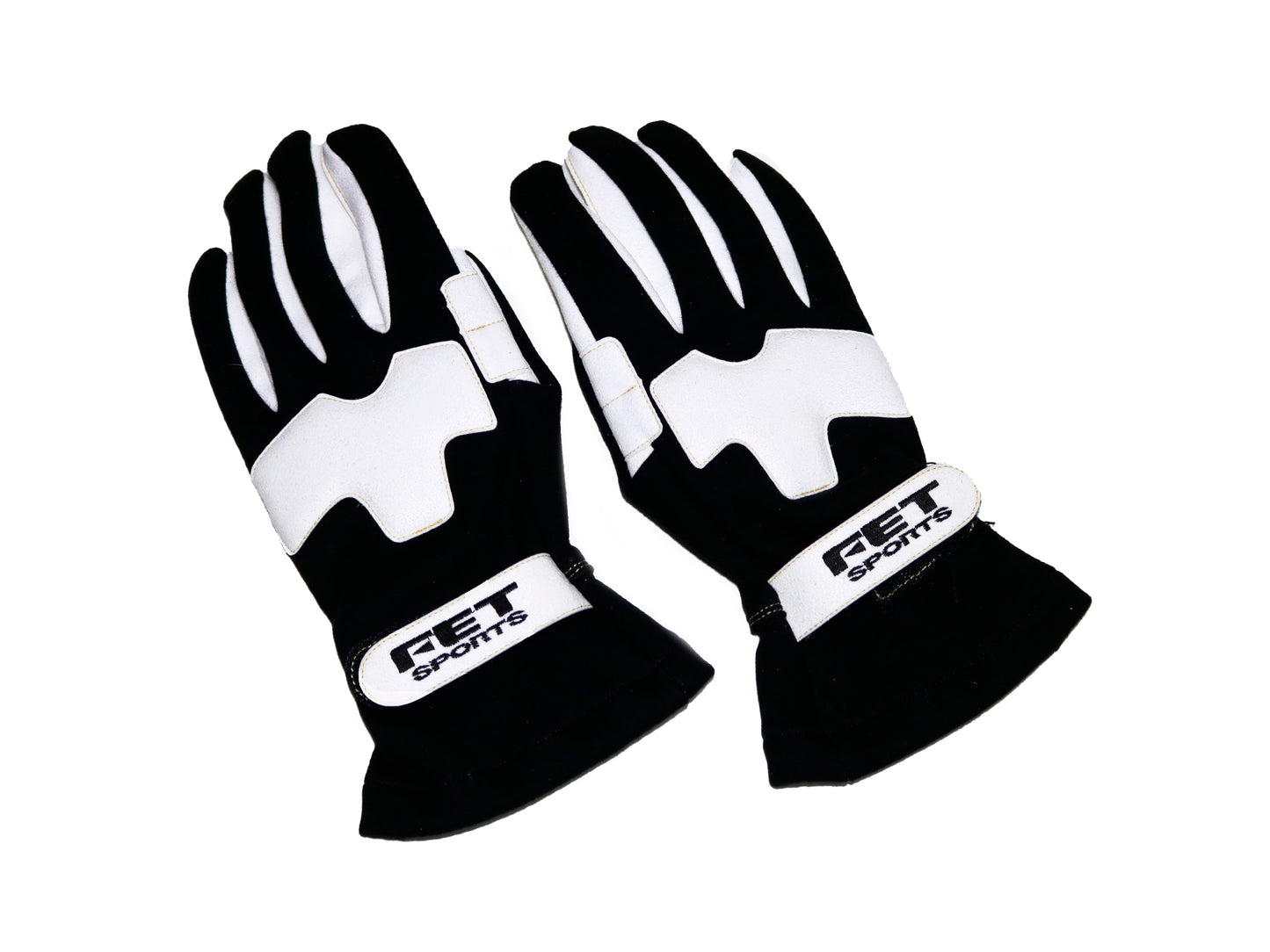 FET Sports 3D Racing Gloves (Black/White)