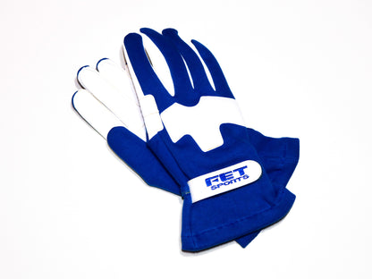 FET Sports 3D Racing Gloves (Blue/White)
