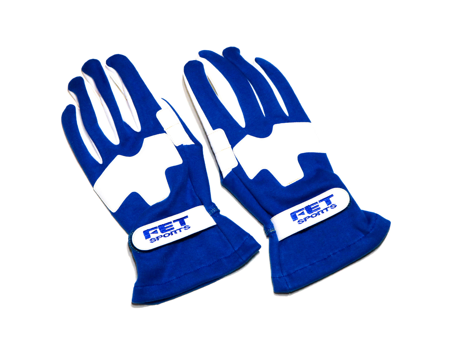 FET Sports 3D Racing Gloves (Blue/White)